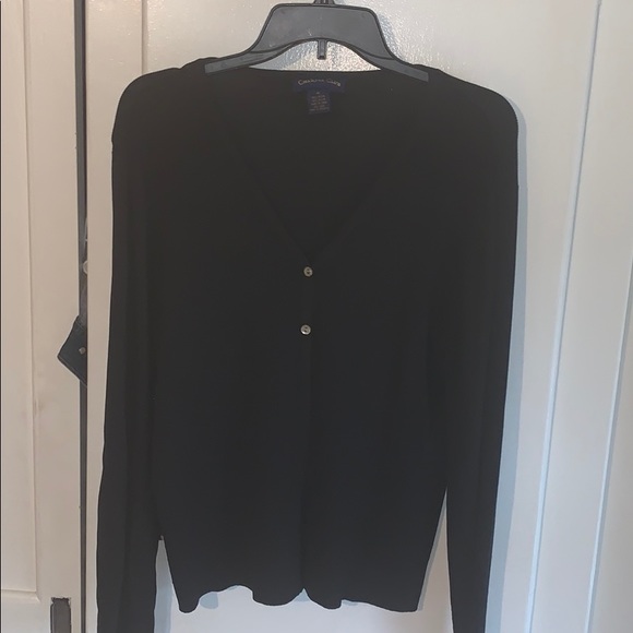 Classic black button down Cardigan - Picture 1 of 3